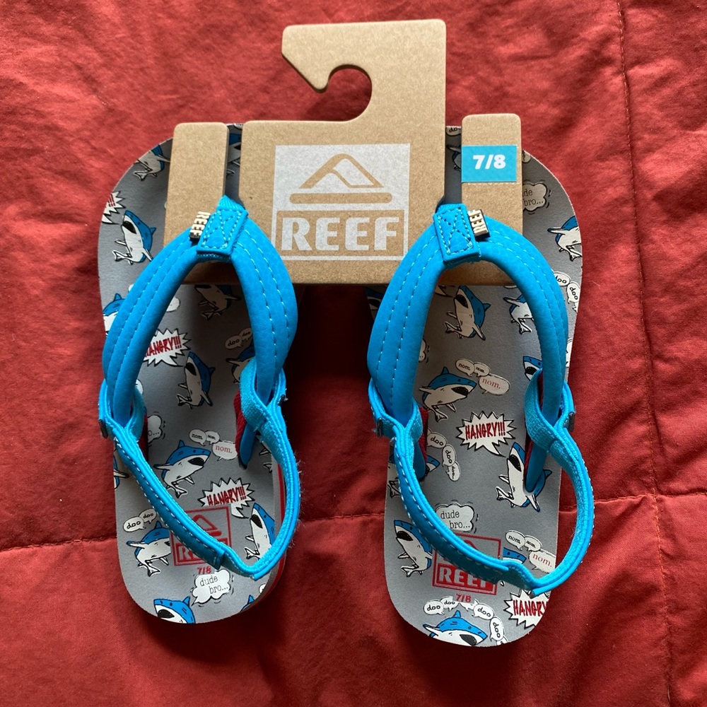 NWT Reef “Little Ahi” toddler flip-flops - US size 7/8 (little kids)